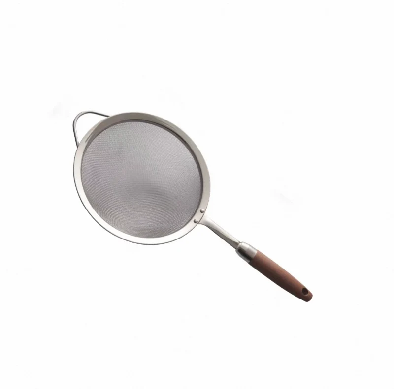 Chefco, Stainless Steel Mesh Strainer with Wooden Handle, 18 cm (STST-18W)