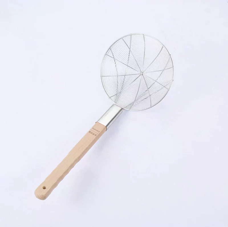 Chefco, 24cm Dia Reinforced Stainless Steel Strainer with Wood Handle (HHSW-24)