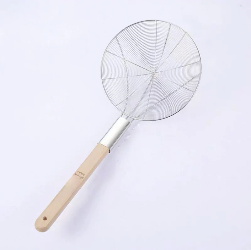 Chefco, 30cm Dia Reinforced Stainless Steel Strainer with Wood Handle (HHSW-30)