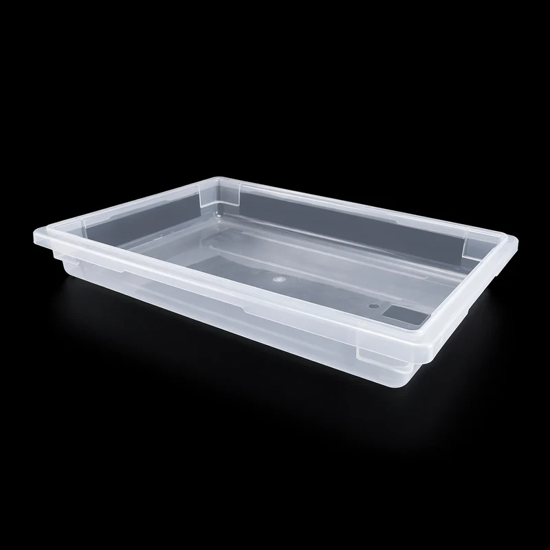 Sub-equip,FB-18123T,White Translucent Polypropylene Food Storage Box, Half Size, 1.75 Gallon/5.5L,17.3"x11.4"x3.5"H