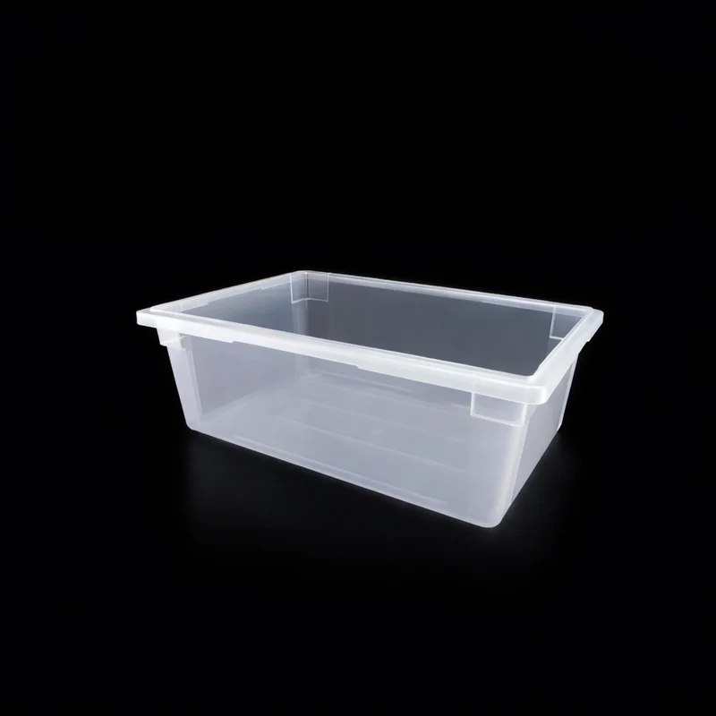 Sub-euqip,FB-18269T,White Translucent Polypropylene Food Storage Box, Full Size,13 Gallon/49.2L, 25.4"x"17.5"x9.25"H
