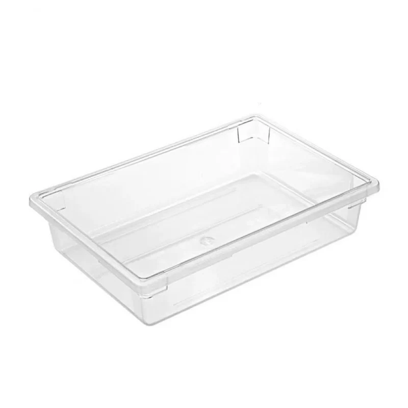 Sub-equip,FB-18263C,Clear Polycarbonate Heavy Weight Food Storage Box, Full Size,5 gallon/19L, 17.7"x25.6"x3.7"H