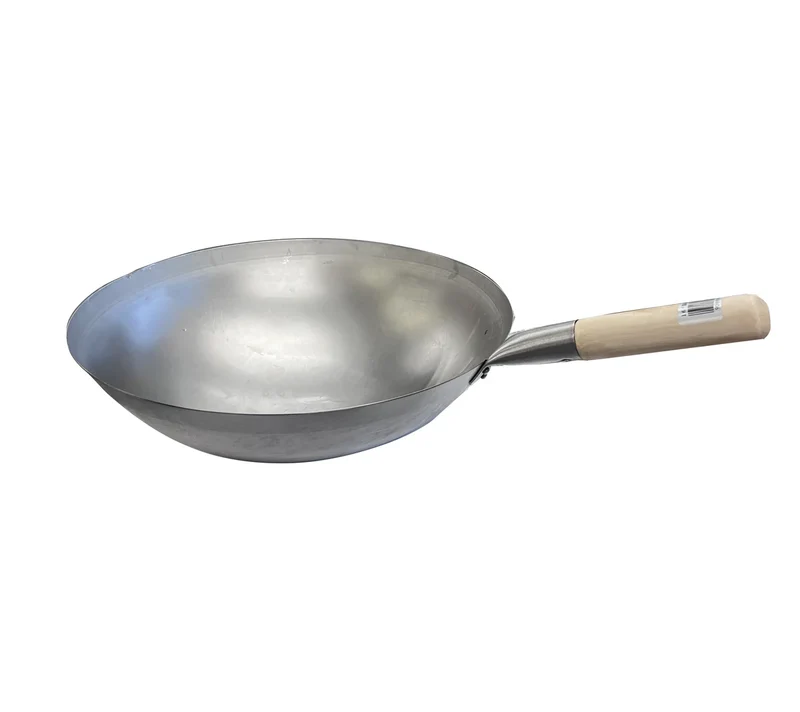 CHEFCO, 16151W,Deep Single Wooden Handle Wok, 15"