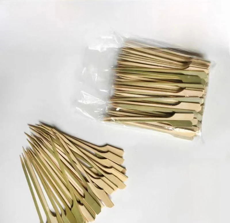Flag Shaped Bamboo Skewers, 3.5"/9cm, 100pcs/pack (FBSK-9)
