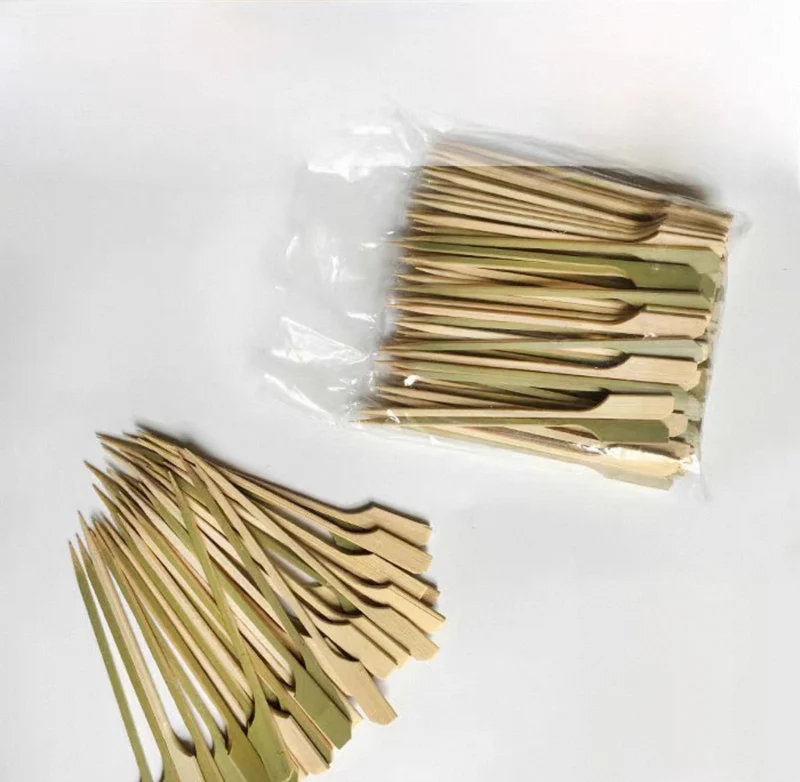 Flag Shaped Bamboo Skewers, 4.7"/12cm, 100pcs/pack (FBSK-12)