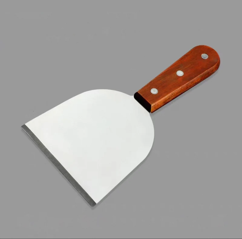 CHEFCO,TN-458,Teppanyaki Turner Wooden Handle, 4.5"x8"