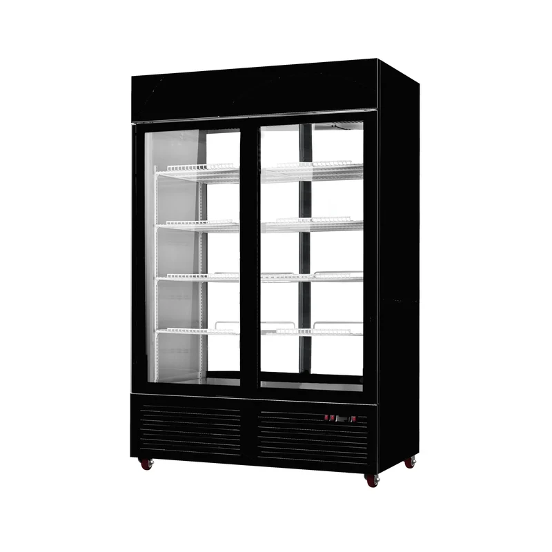 Sub-equip, CDM-B48T, 48" Stainless Steel Glass Door Pass-Through Refrigerator