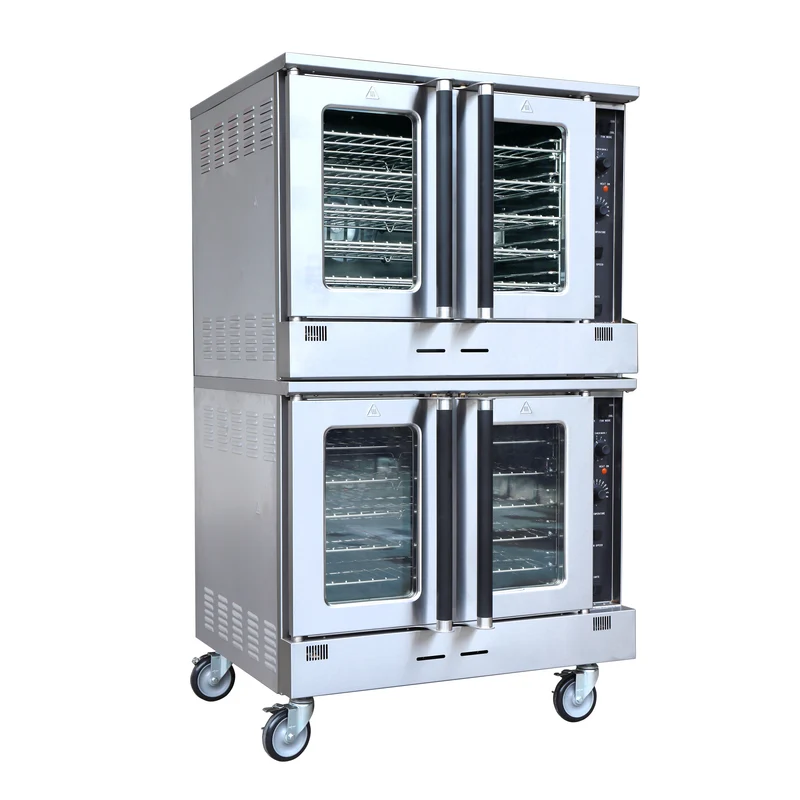 Turbo Range, TR-COG-NG-2, Double Natural Gas Convection Oven (38-1/8"W x 41-5/8"D x 56-1/2"H), 60,000 BTU X2