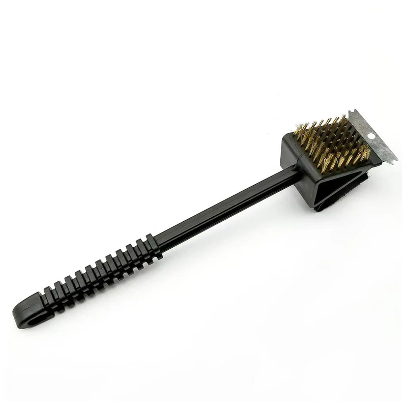 3 in 1 Oven & Grill / BBQ Brush, 14＂Long, Brass Bristles (BRP-14B)