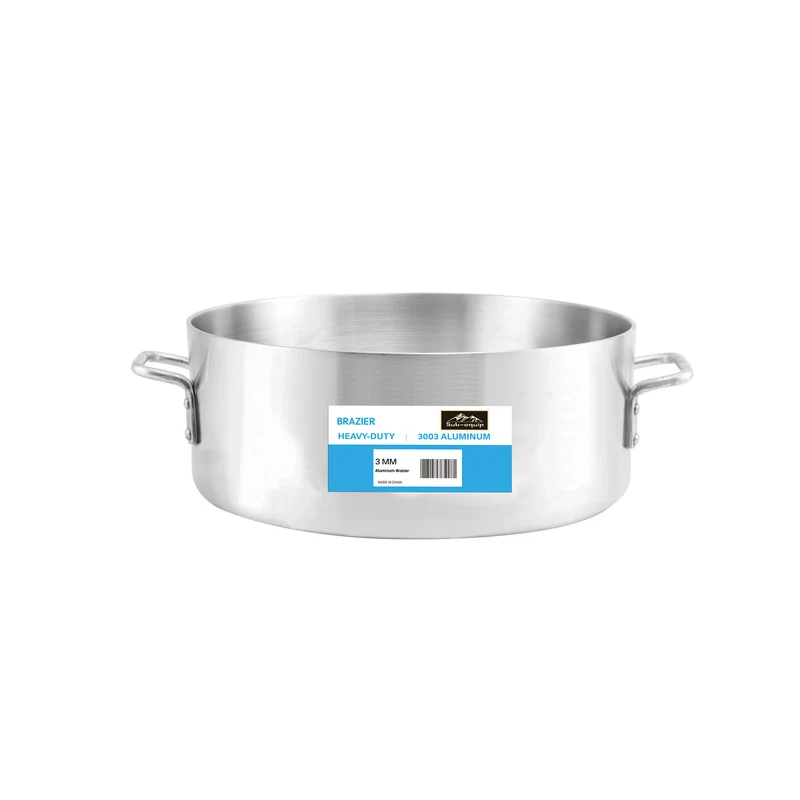 Sub-equip, Heavy Weight 3mm Aluminium Brazier with 2 Handles, 20 QT