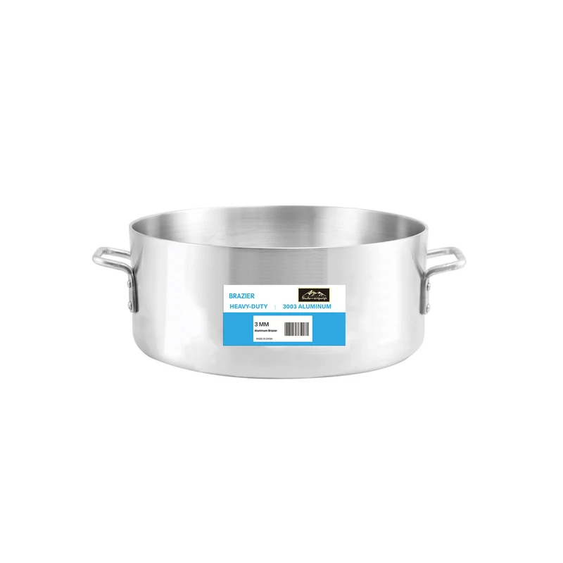Sub-equip, Heavy Weight 3mm Aluminium Brazier with 2 Handles, 15QT
