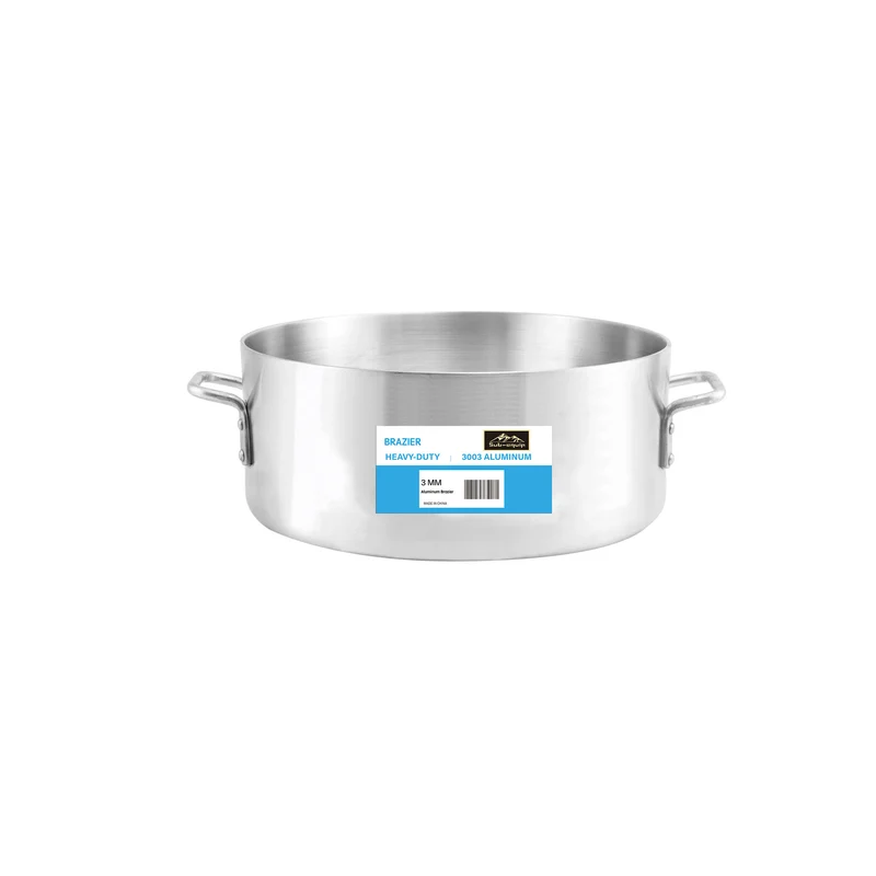 Sub-equip, Heavy Weight 3mm Aluminium Brazier with 2 Handles, 10 QT
