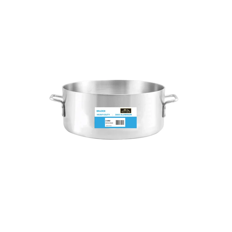Sub-equip, Heavy Weight 3mm Aluminium Brazier with 2 Handles, 5QT