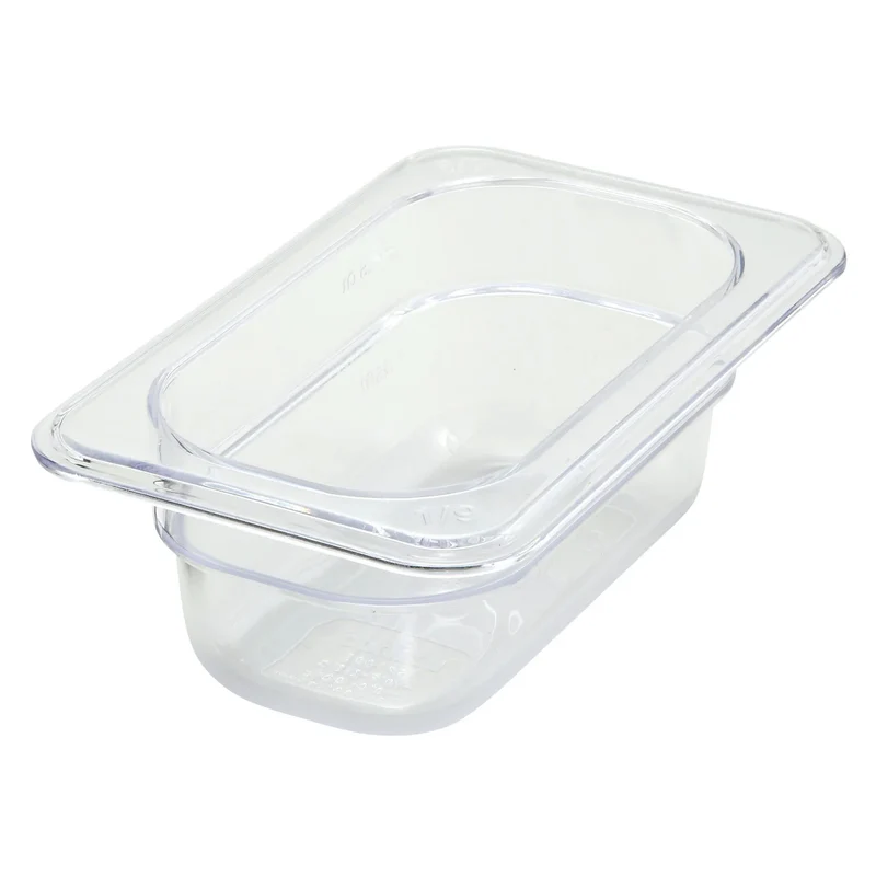 Food Pan, 1/9 size,2-1/2" Depth,PC,Clear,Sub-equip