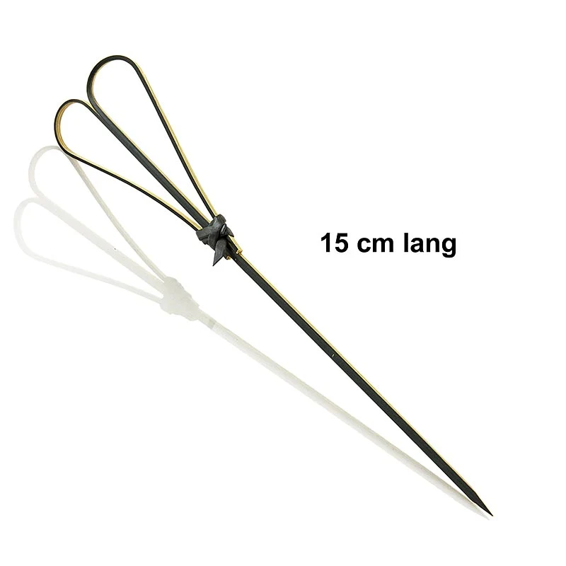 Franz Mensch - Bambus-Spieße, mit Herz, schwarz, 15cm, 100 St