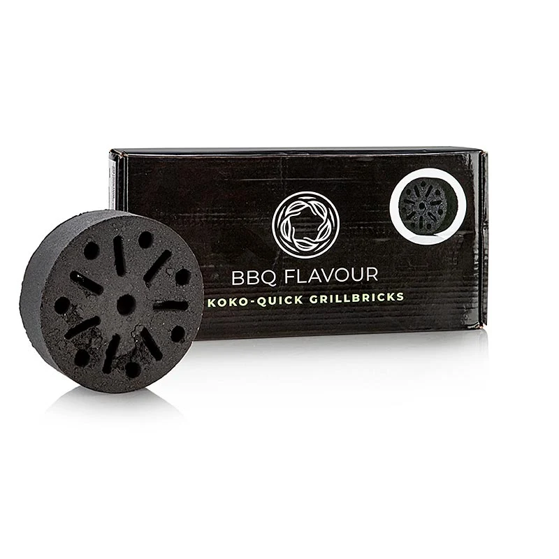 Koko-Quick Grillbricks, Brickets aus Kokos, rund, Yakiniku montargo, 4 St