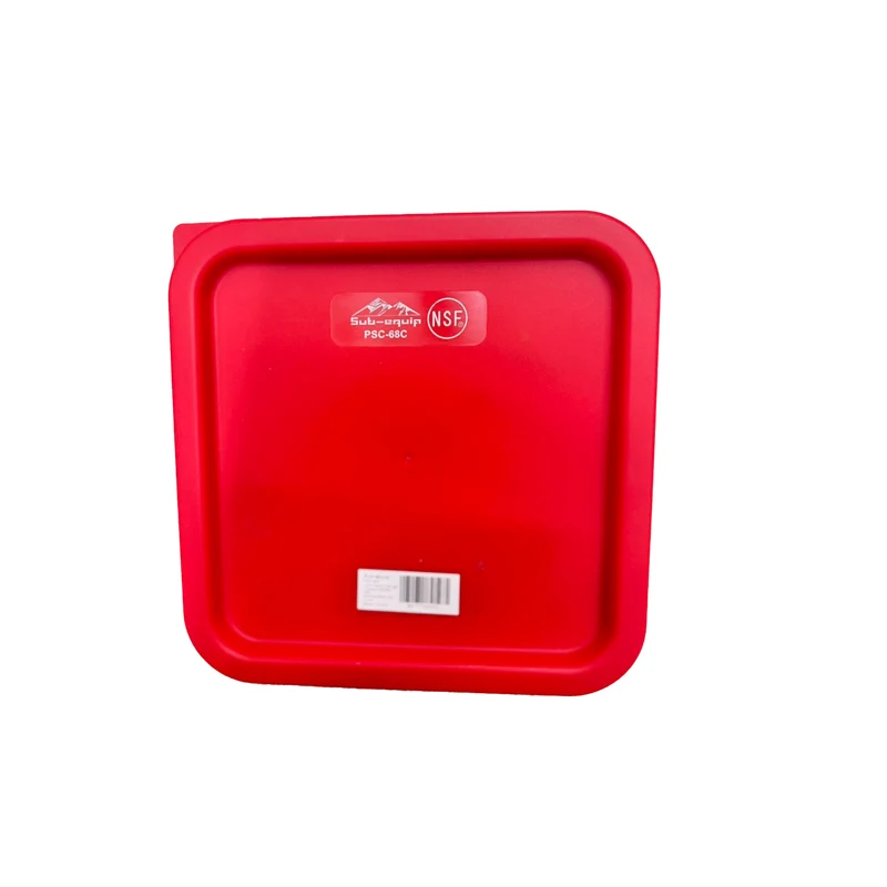 Sub-equip,PSC-68C,Square Storage Container Cover for 6 & 8 Qt Containers, Red