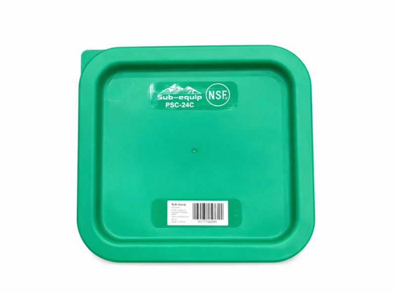 Sub-equip,PSC-24C,Square Storage Container Cover for 2 & 4 Qt Containers, Green
