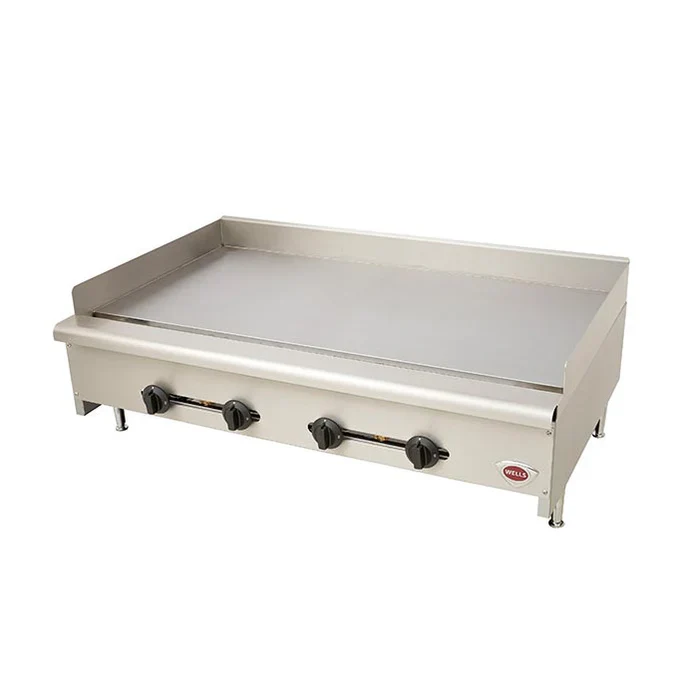Wells HDG-4830G Natural Gas Heavy Duty 48" Countertop Griddle - 120,000 BTU
