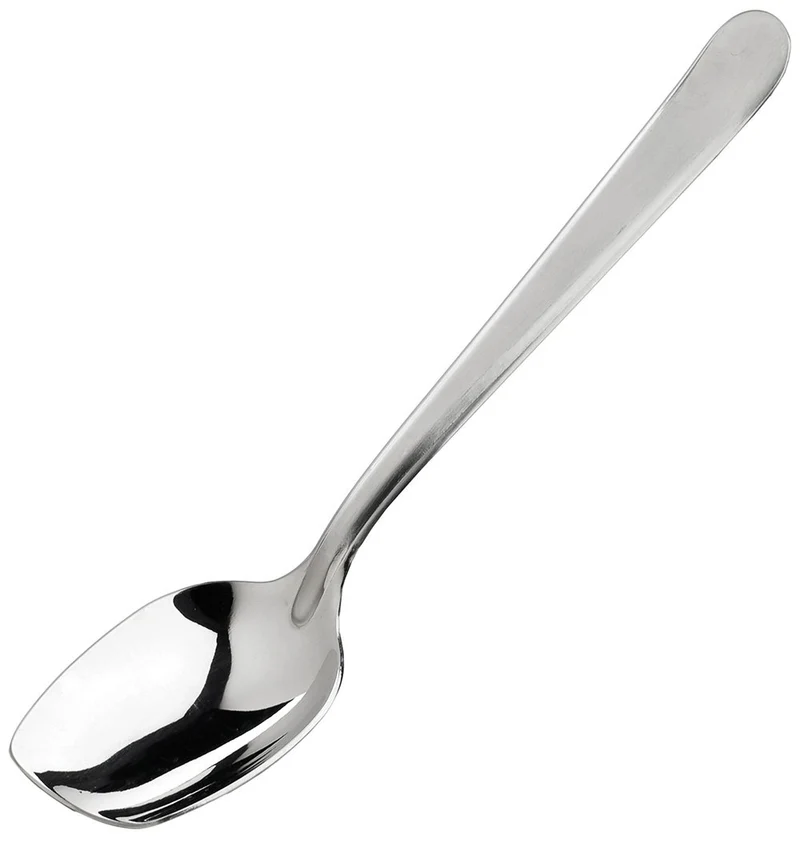 SPS-S10 - Slanted Plating Spoon - Solid, 10"