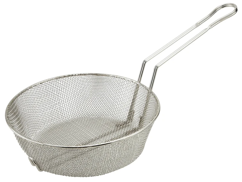 MSB-10F - Nickel Plated Steel Culinary Basket - Fine, 10"