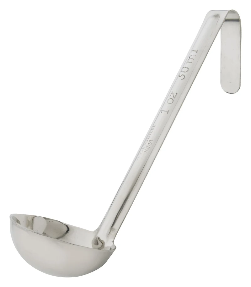 LDI-10SH - One-Piece Stainless Steel Ladle with 6" Handle - 1 oz