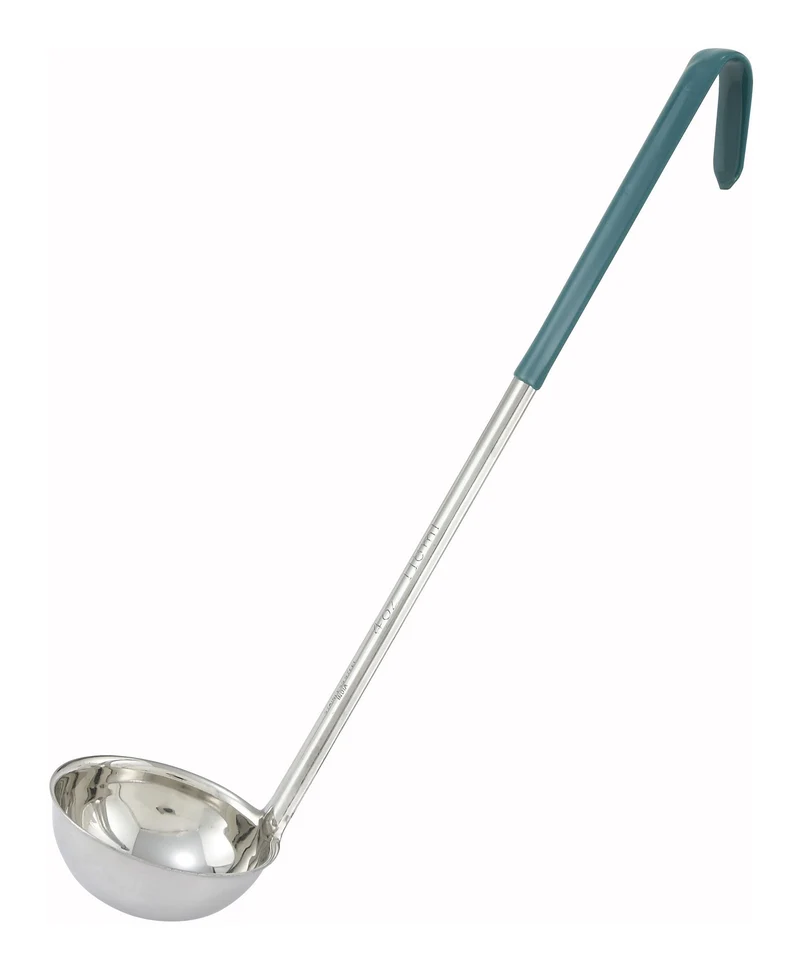 LDC-4 - 4oz, Ladle, One-piece, Green, S/S