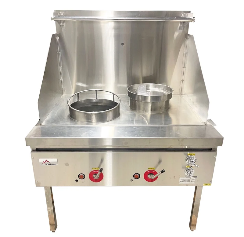 Turbo Range WR1-42-1-NG, Single Burner Wok Range (42"W x 40"D x 57"H) with 1 Rear Pot, Natural Gas 80,000 BTU/hour (WR1-42-1-NG)