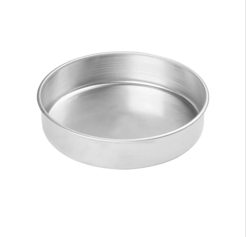 ACP-082 - Round Layer Cake Pan, Aluminum - 8" Dia x 2" H