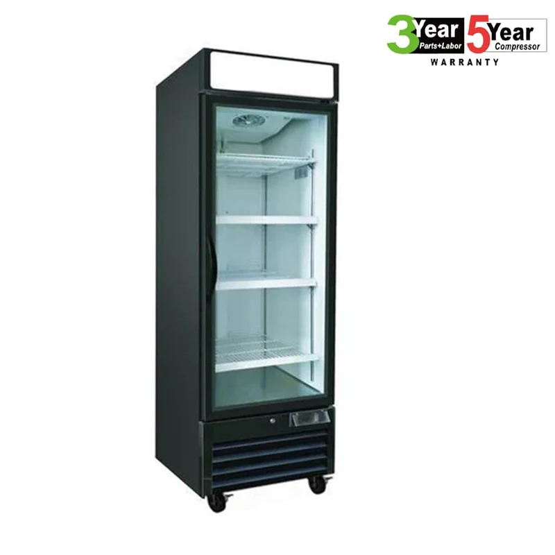 Sub-equip, 23ft³ Swinging Glass Door Refrigerated Merchandiser with LED Lighting (CDM-B23R)