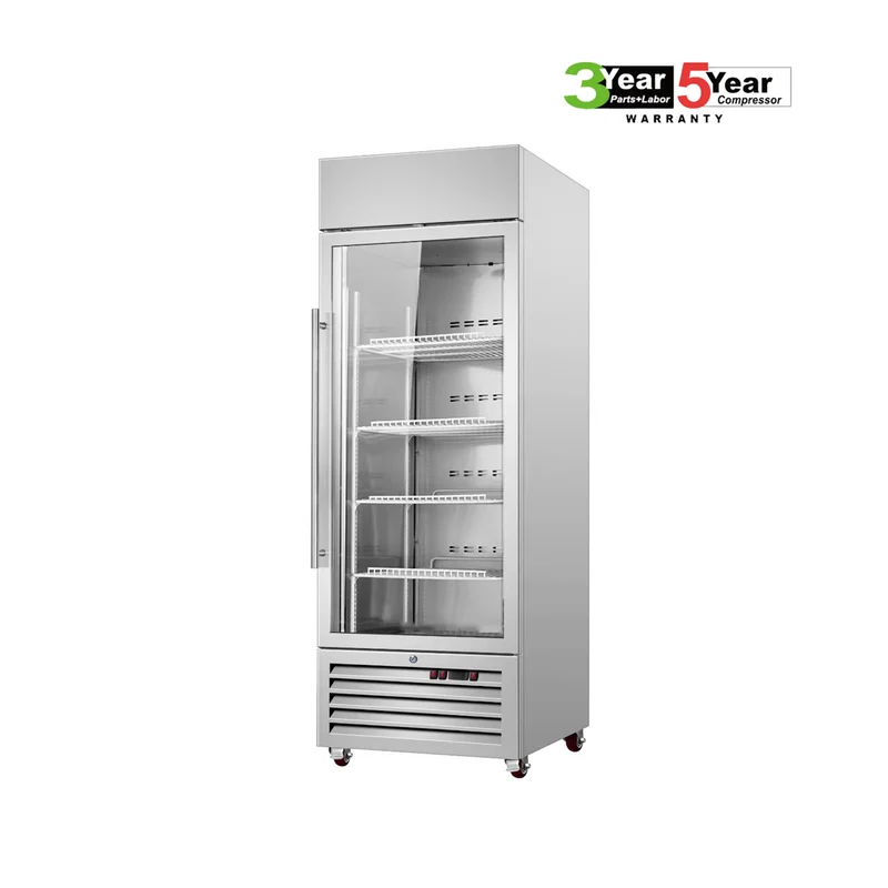Sub-equip, C-27FG, 27" Stainless Steel Three-layer Glass Door Reach-In Freezer
