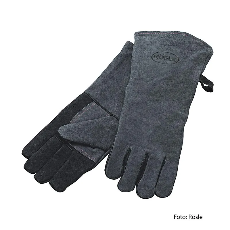 Rösle BBQ Grillhandschuhe, Leder, Paar (25031), 1 St