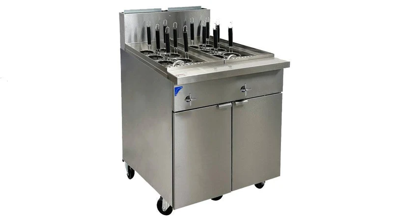 Turbo Range, 22 Gallon Commercial Natural Gas Two Section Pasta Cooker - 140,000 BTU (TR-PC-12R-NG)