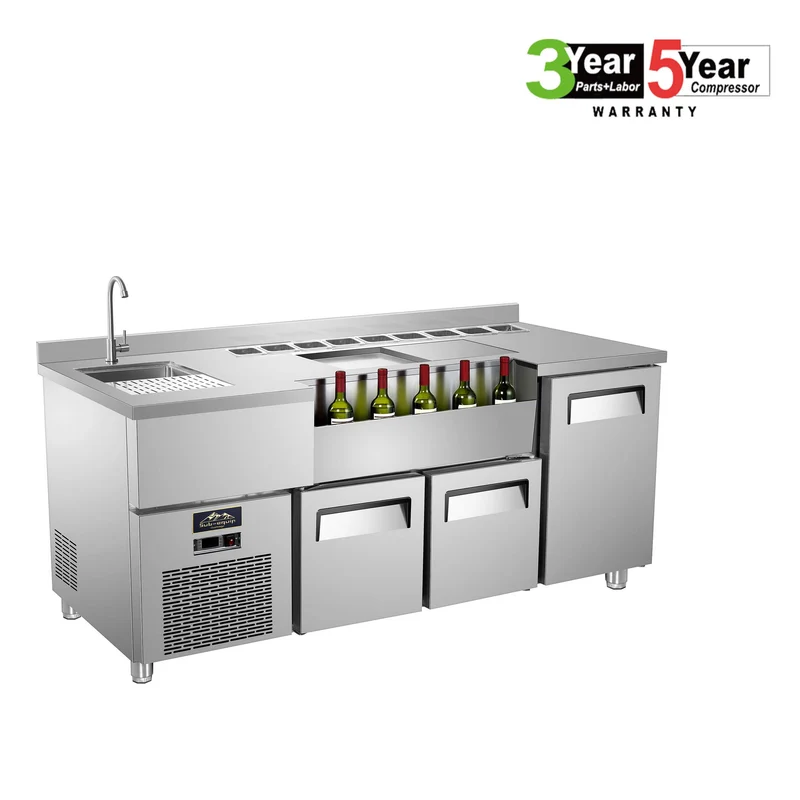 Sub-equip CUSS-96, 96" Commercial Workstation Refrigerator