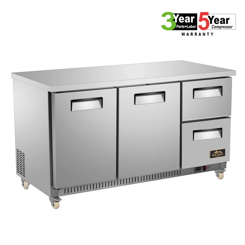 Sub-equip CUC-72-2D, 72" Under Counter Refrigerator/Cooler with 2 Drawers