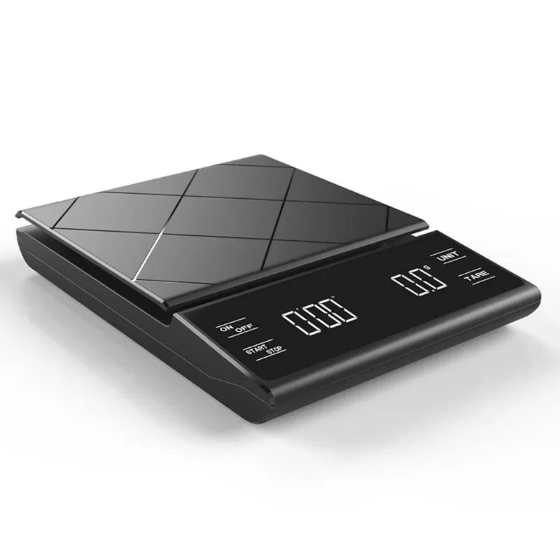 Coffee Scale with Timer-Digital Multifunction Weighing Scale with 3kg/0.1g High Precision,(Batteries Included)-Black