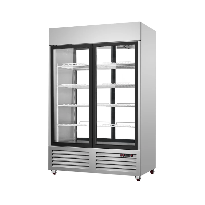 Sub-equip, 48" Stainless Steel Glass Door Pass-Through Refrigerator, CDM-48RG