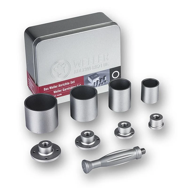 Weller Anrichteset für exakte Formen, rund, aus Metall, 9 tlg.
