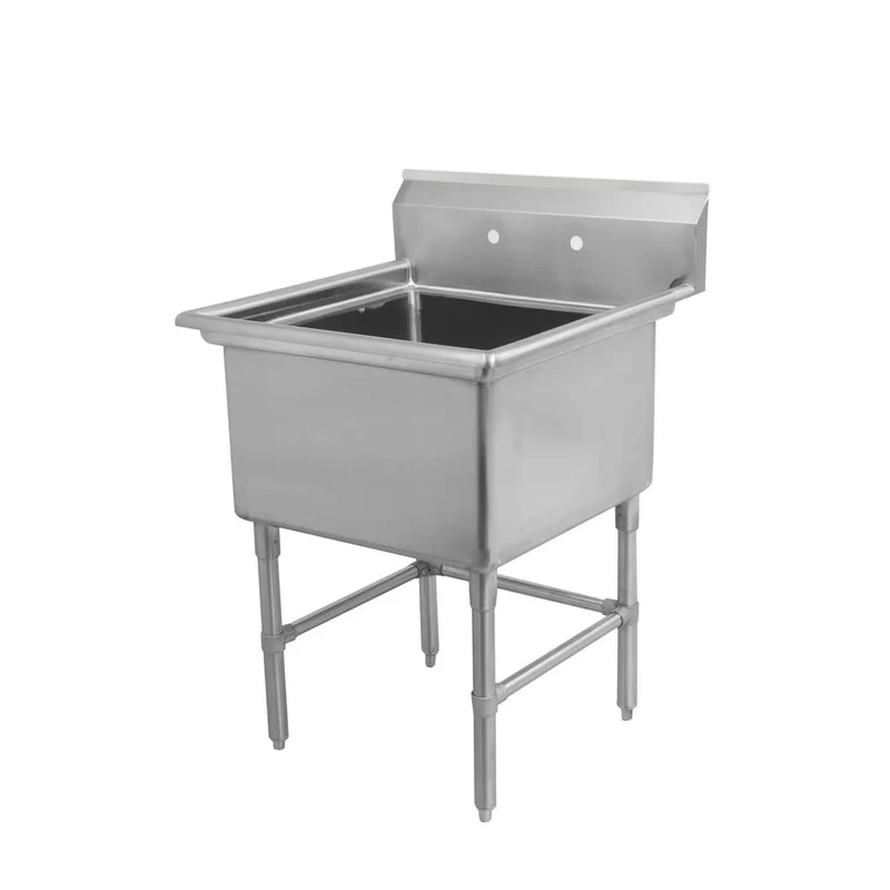Metal 304, S1C242414-316, 16 Gauge 304 Stainless Steel One Compartment Commercial Sink (30" x 30" x 43.2")