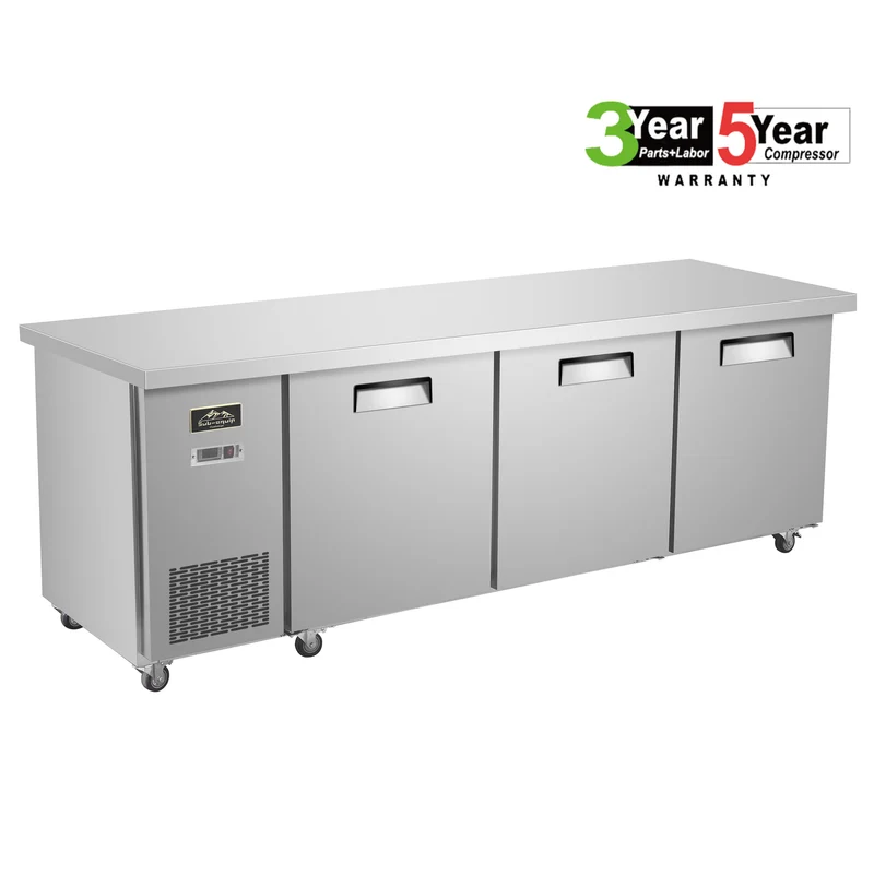 Sub-equip CUSC-96F,96" Stainless Steel Undercounter Freezer with side Mounted Compressor