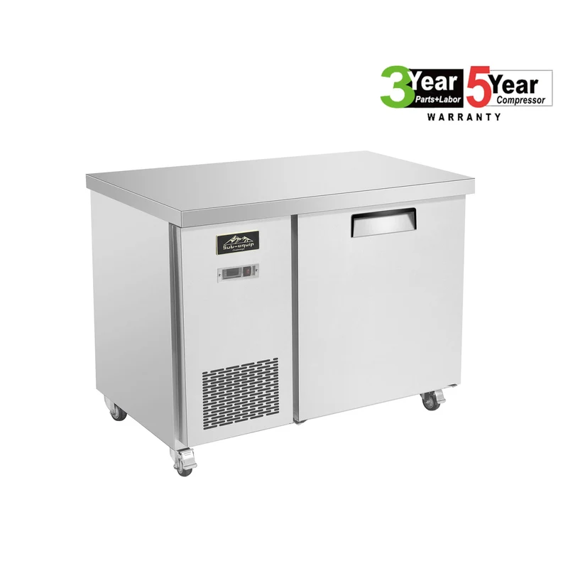 Sub-equip CUSC-48F, 48" Stainless Steel Undercounter Freezer with side Mounted Compressor