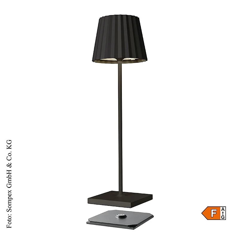 Tischleuchte "TROLL 2.0- Outdoor", mit Akku, 38x10x11cm, Alu, schwarz (78171), 1 St