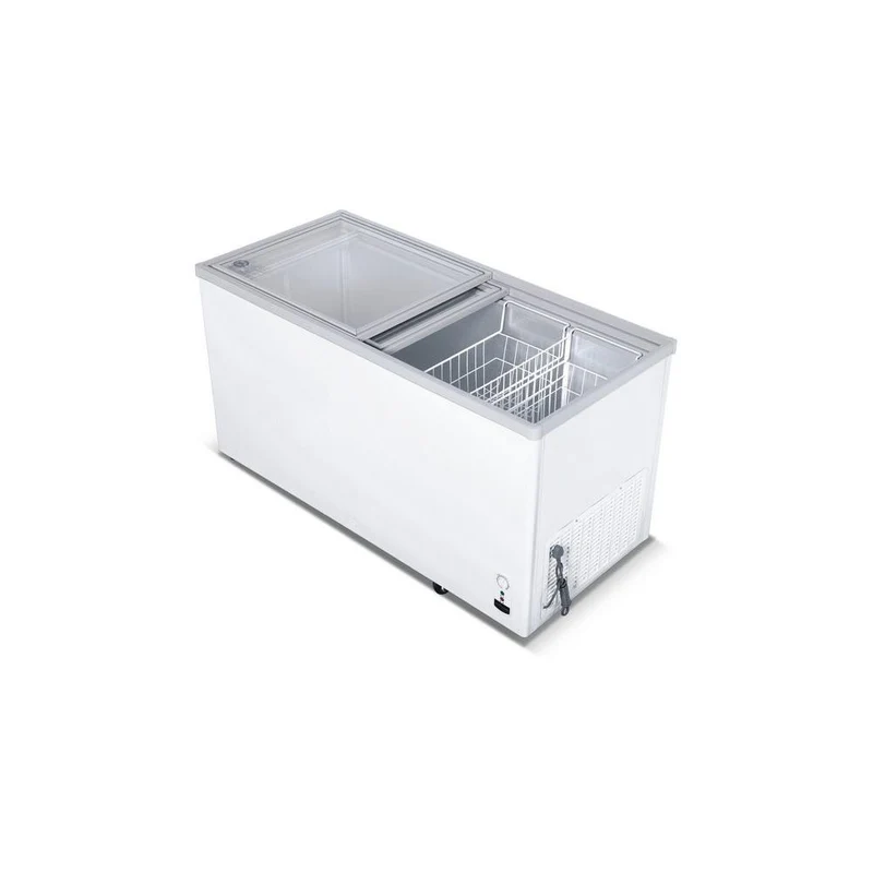 Sub-equip 448L Flat Glass Lid Display Freezer (60.4"x26.57"x32.7")