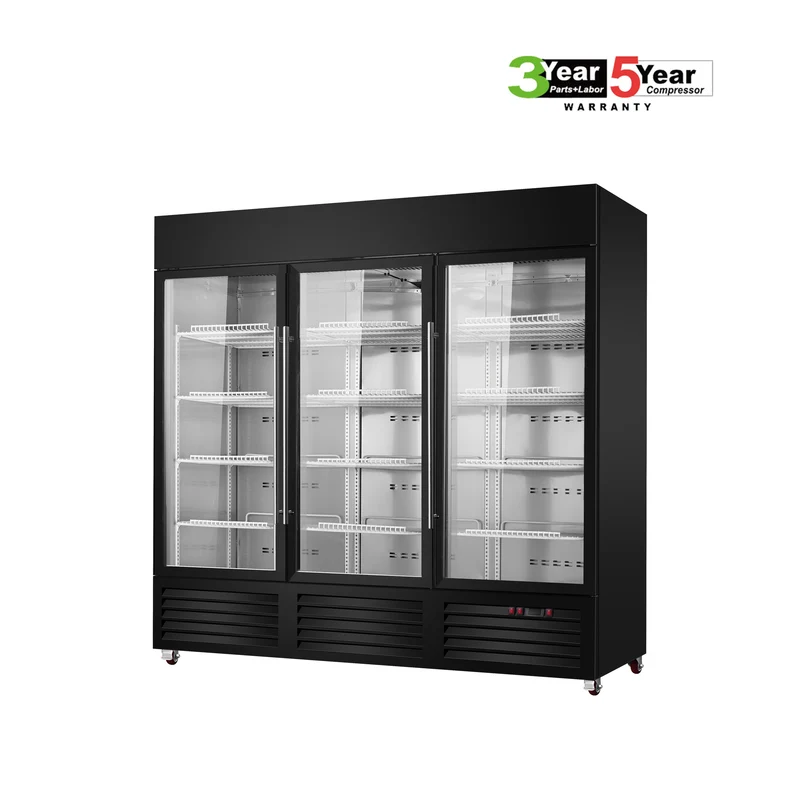 Sub-equip, 72ft³ Triple Swinging Glass Door Cooler/ Refrigerated Merchandiser with LED Lighting (CDM-B72R)