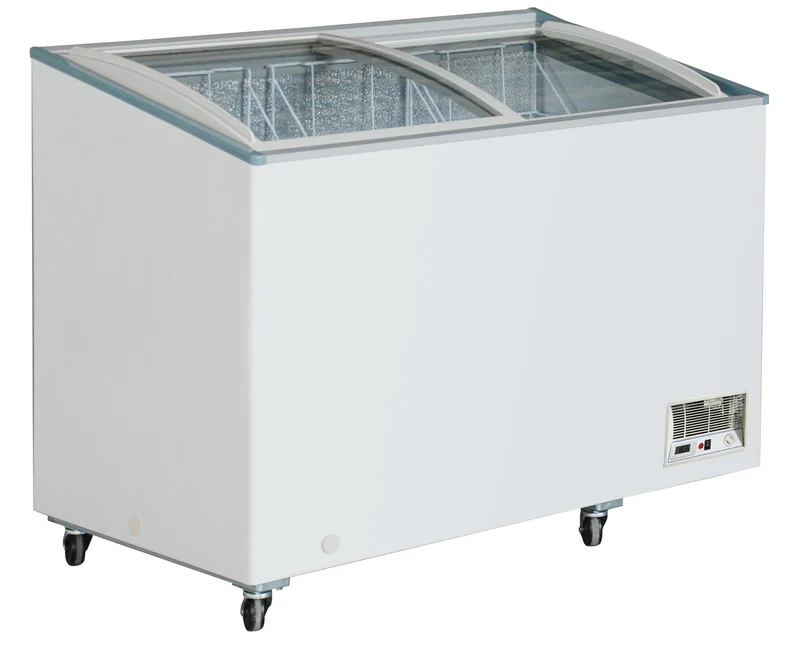 Sub-equip 298L Curve Top Sliding Glass Chest Freezer (48"W x 26"D x 36.75"H)