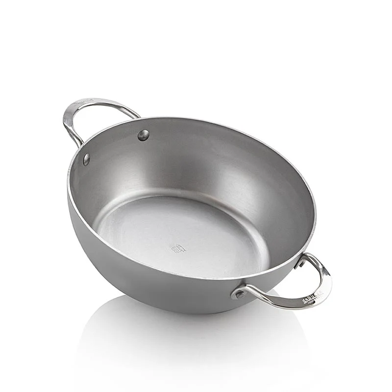 deBUYER Mineral B Element Bauerntopf / Bratpfanne, 24cm, 2 Griffe (5654.24), 1 St