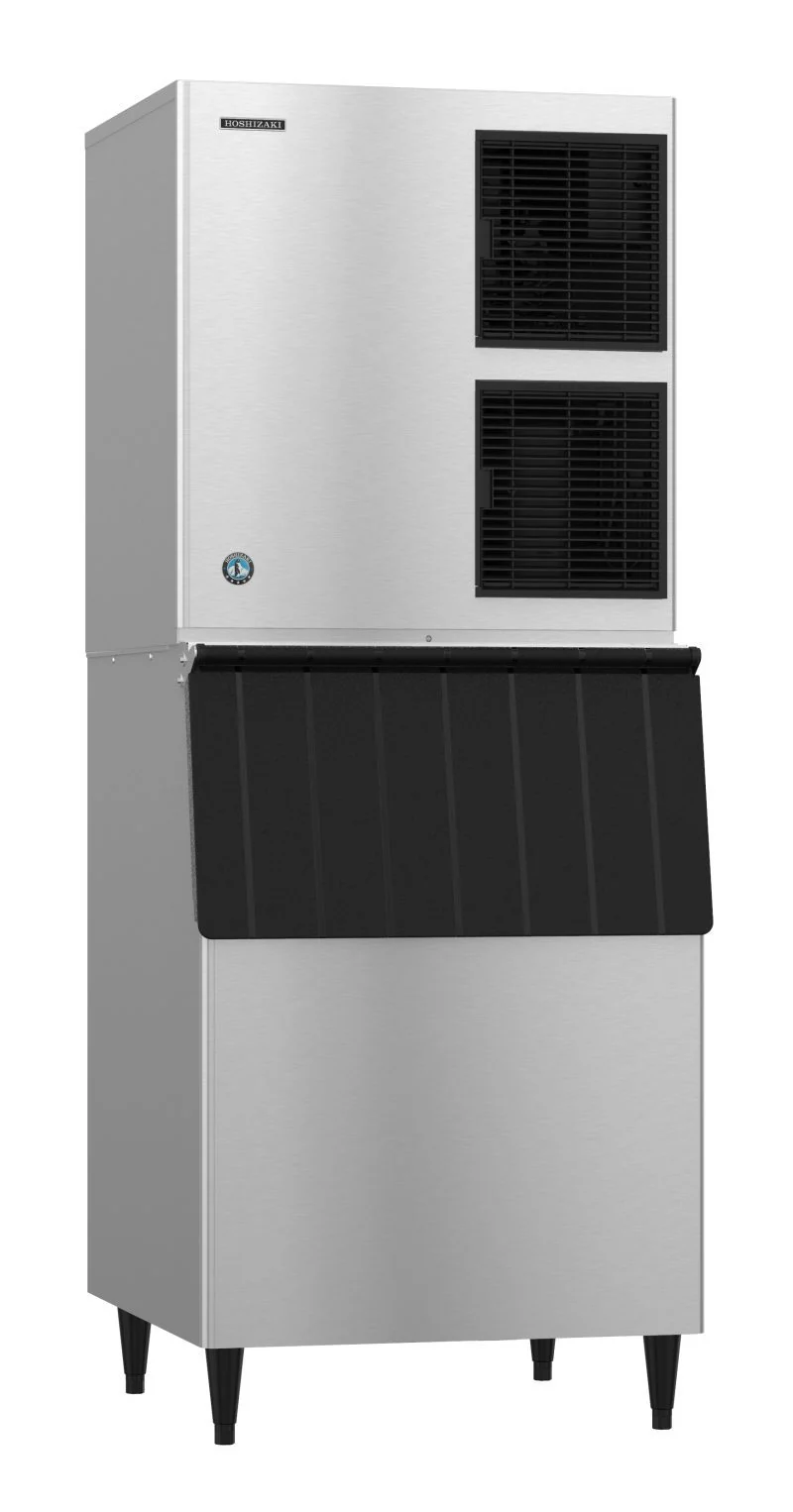 Hoshizaki KM-1100MAJ Air Cooled Crescent Cuber Icemaker with B-900SF 900lb Ice Storage Bin