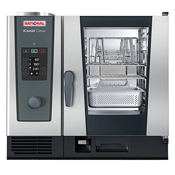 Rational iCombi Classic Single 6-Half Size Combi Oven (Natural Gas) with ClimaPlus Technology - 208/240V, 1 Phase