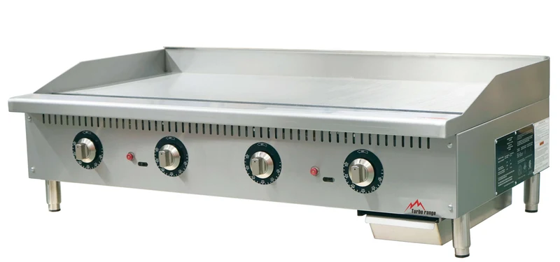 Turbo Range 1" Plate Natural Gas Thermostatic 48" Griddle