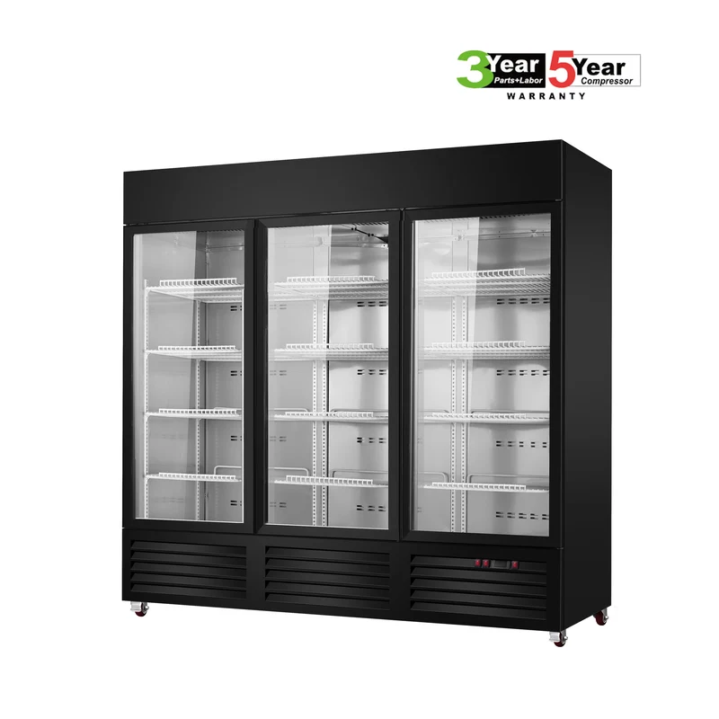 Sub-equip, CDM-B72SR, 80 7/8"x 30"x 80 7/8" Sliding Glass Door Cooler/ Refrigerated Merchandiser with LED Lighting